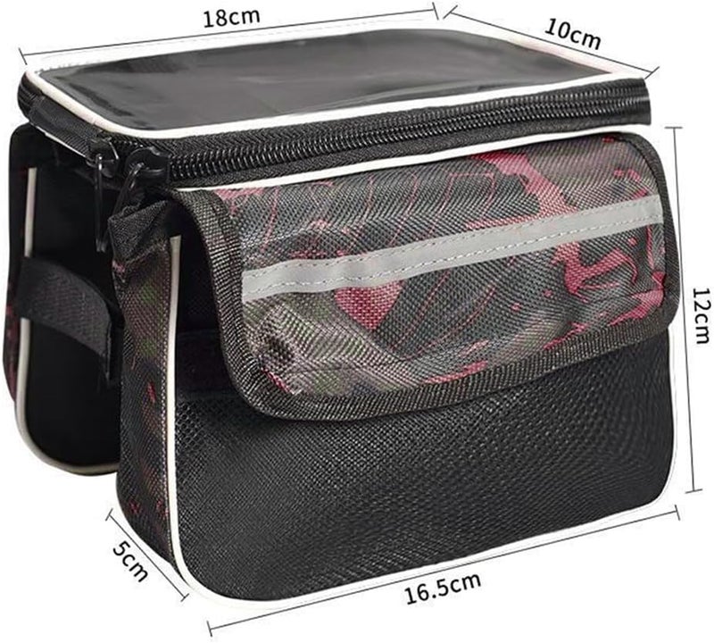 YERGOFE Bike Frontbar Bike Bag - Blue - Bicycle Accessories for Adult Bikes， Waterproof，Compatible Phone - Image 4